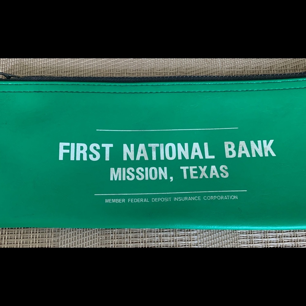Mission First National Bank Vintage Money Bag